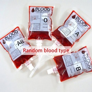4Pcs 250ml blood energy drink bag halloween pouch props vampire cosplay