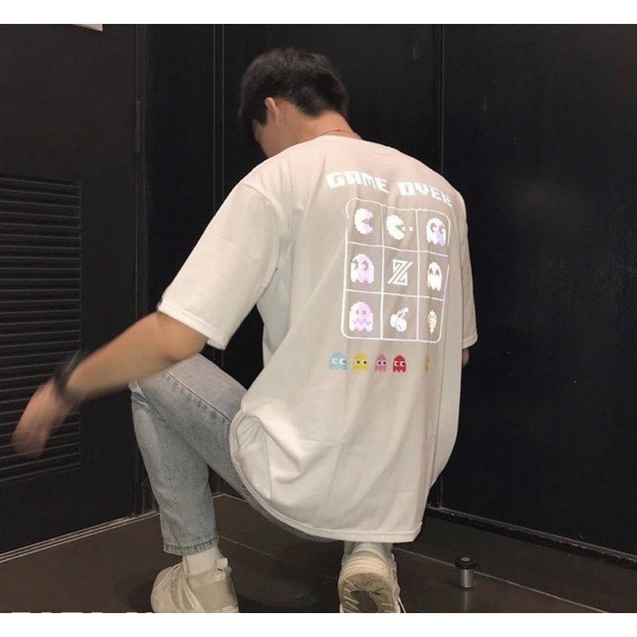 Áo Thun Phản Quang Game Over nam nữ Unisex freesize 45-65kg- AQ STORE