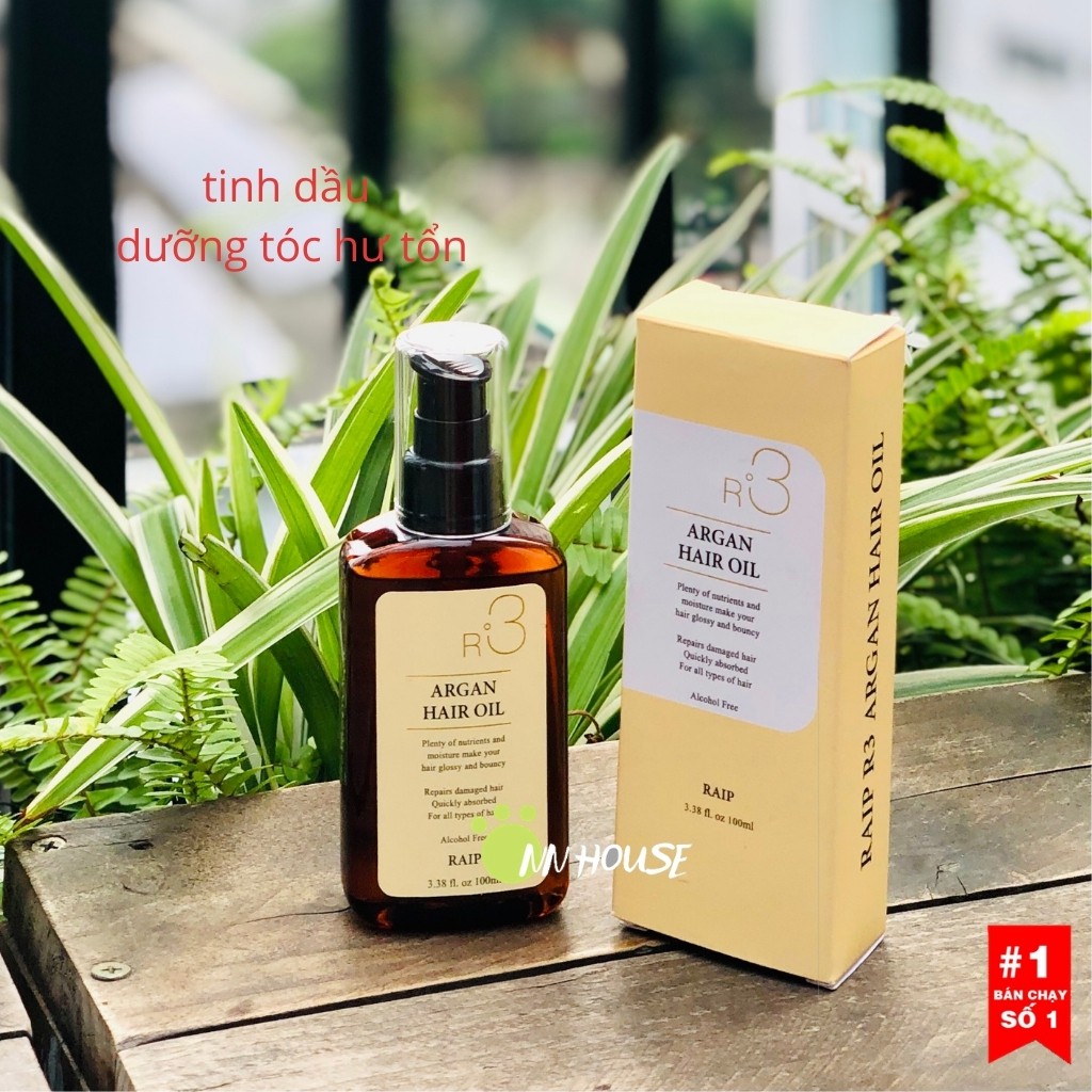 Tinh dầu dưỡng tóc Raip R3 Argan Hair Oil Hàn Quốc 100ml làm mượt tóc, dưỡng ẩm, phục hồi tóc hư tổn - NN HOUSE
