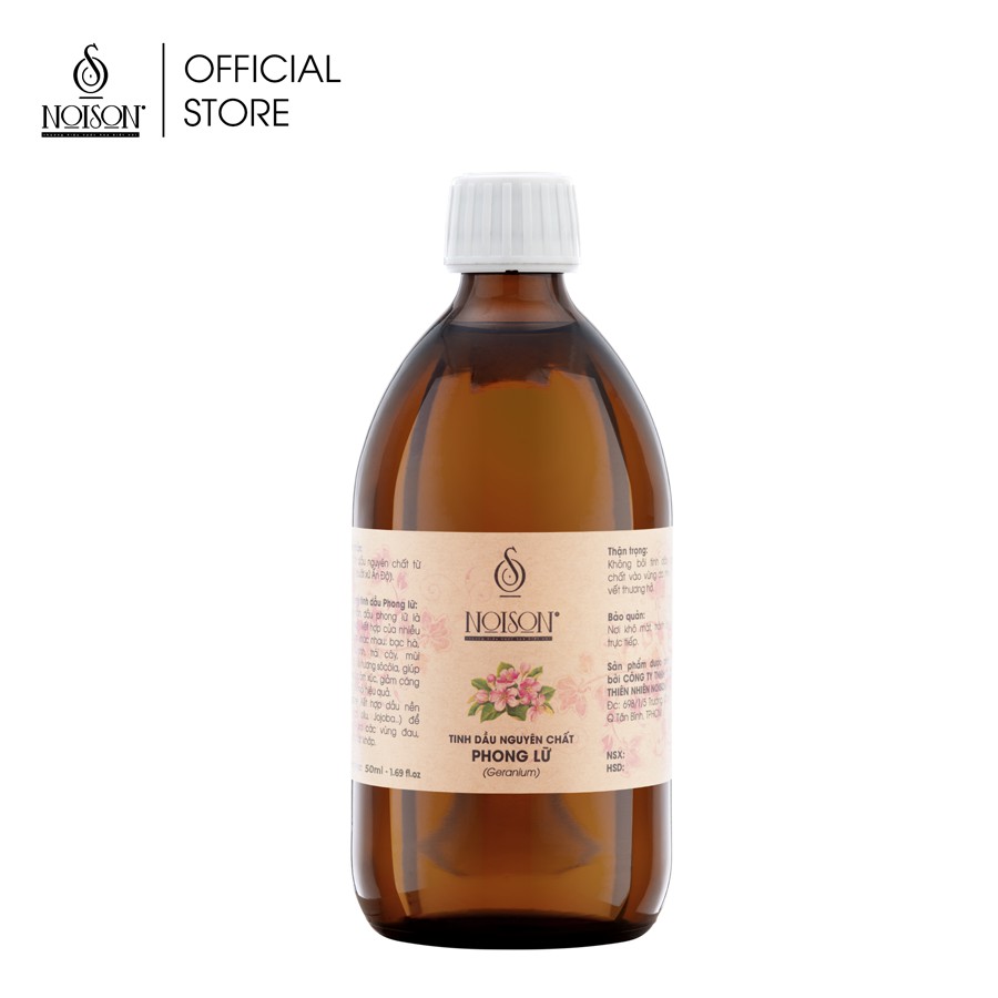 [BÌNH 500ML] Tinh dầu Phong Lữ Noison | Geranium Essential Oil | Nhập khẩu Ấn Độ