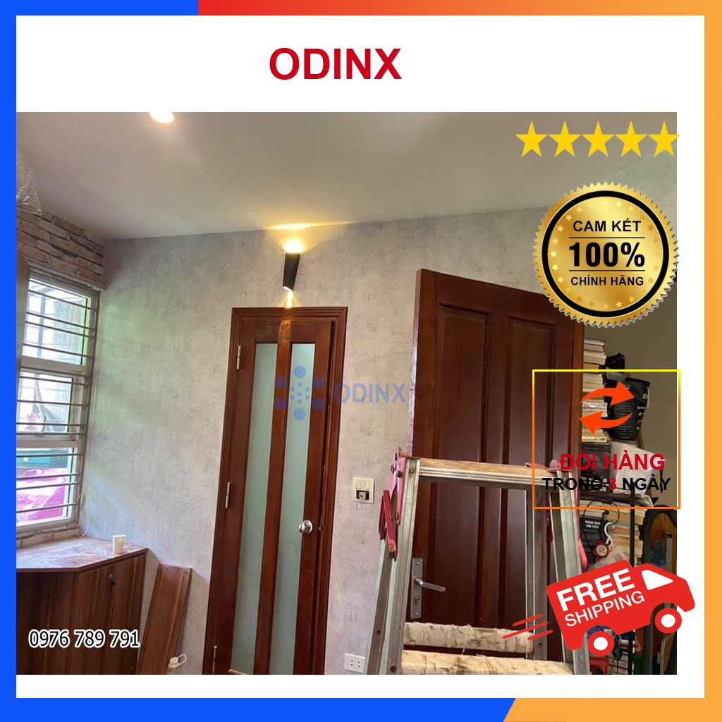 Giấy Dán Tường Xi Măng Bê Tông Hàn Quốc Màu Xám Khổ Lớn 1.06m Lụa Không Keo ODINX