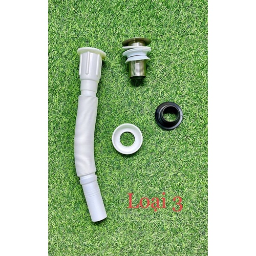 XI PHÔNG THOÁT NƯỚC CHẬU RỬA MẶT NHỰA SUN ĐẦU INOX CÓ TRỐNG MÙi