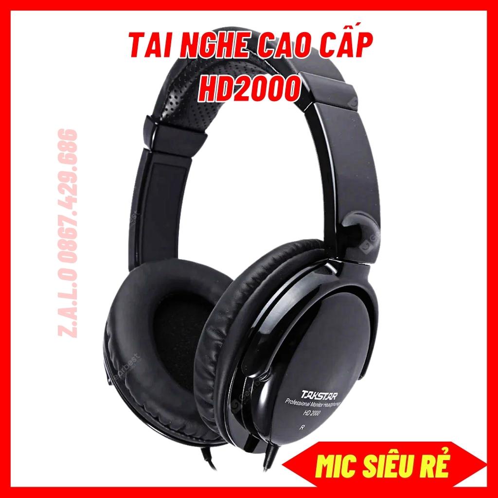 Tai Nghe Chụp Tai HD2000 Siêu Cao Cấp Cho Chất Âm Hay Nhất Tặng Kèm 1 Đầu Chuyển Đổi 6.5ly