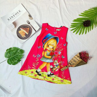 Váy suông bé gái xinh xắn