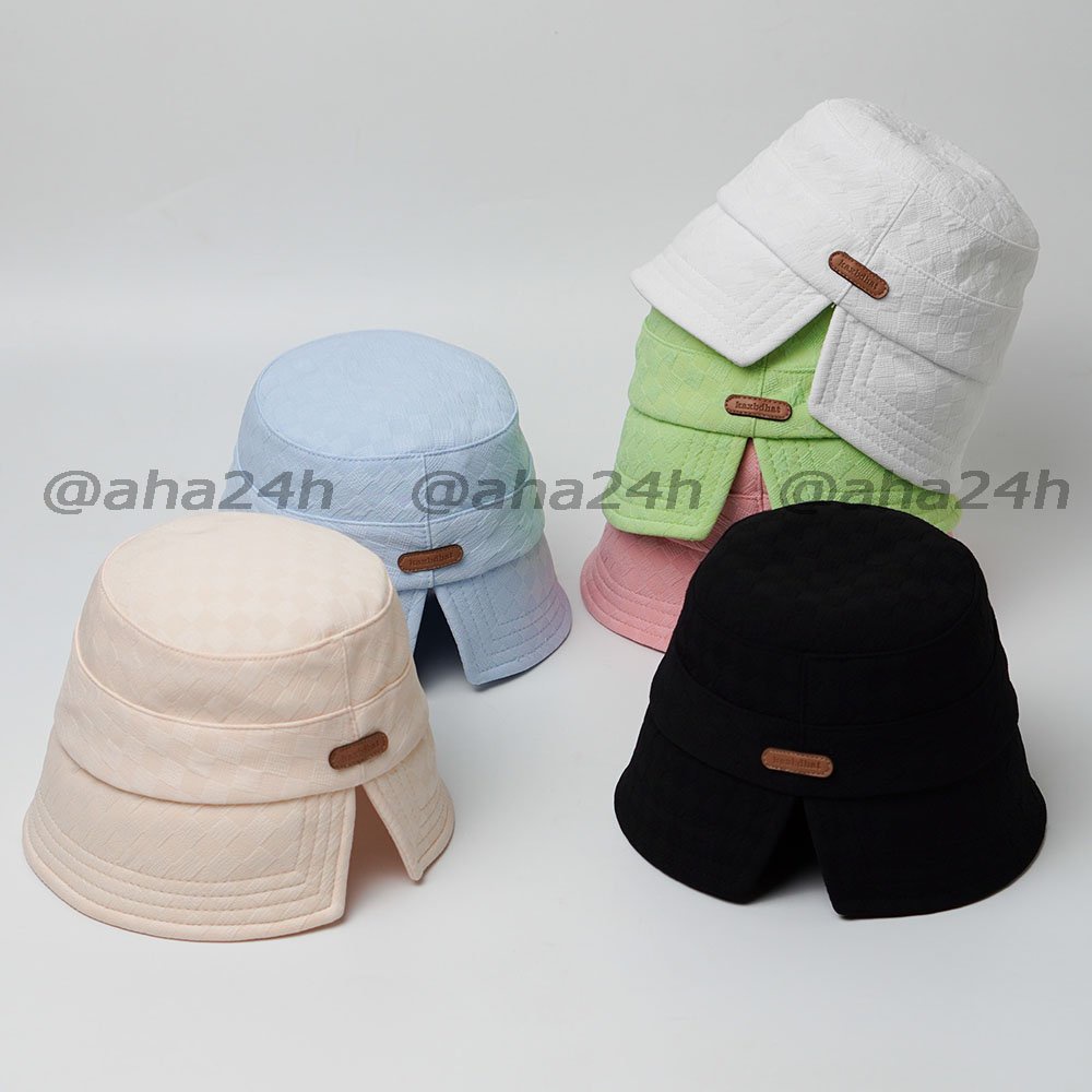 Mũ bucket xẻ tà thêu tem Kaxbdhat thời trang nón tròn nam nữ AH1696