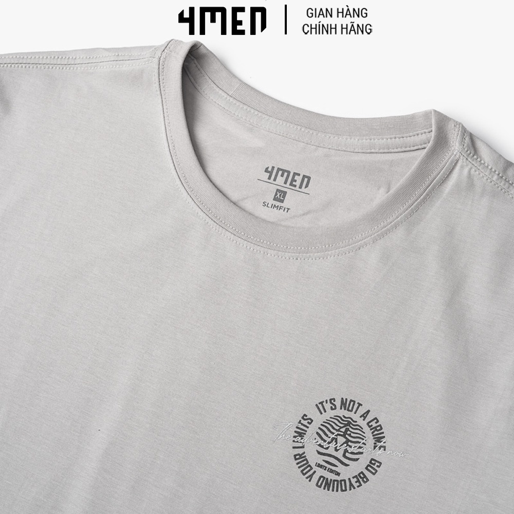 Áo Thun Nam Slimfit 4MEN AT101 Limited Edition cổ tròn tay ngắn, vải cotton co giãn 4 chiều, thoáng mát, form basic