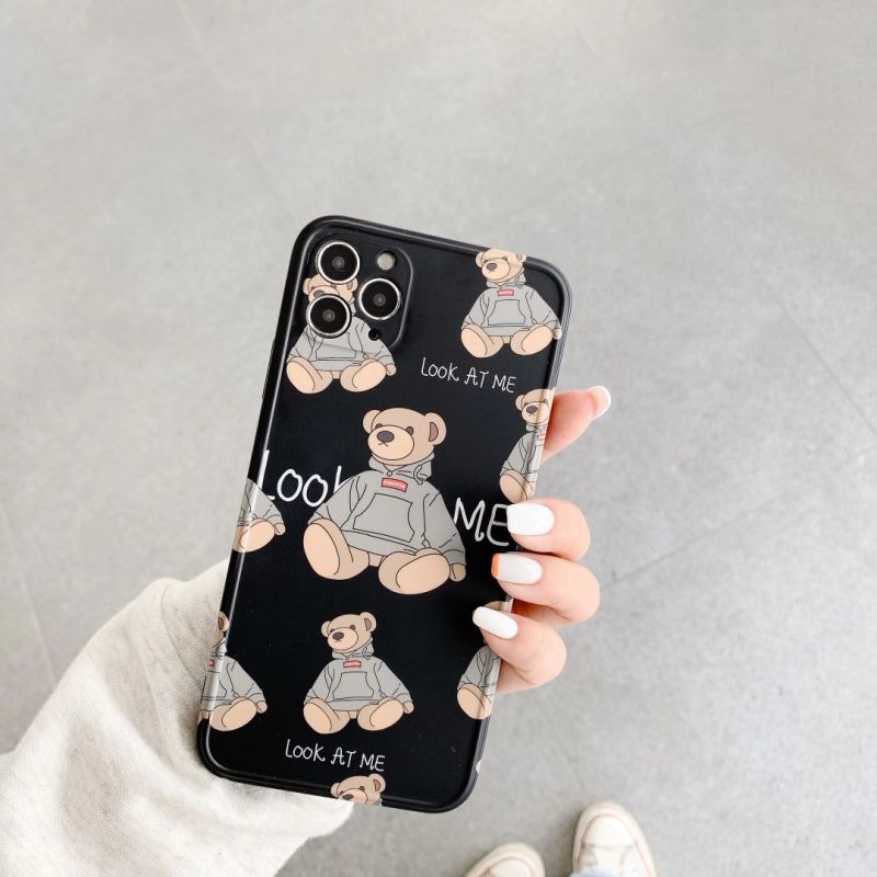 Ốp điện thoại IMD silicon mềm hình gấu cho IPhone 11 pro Max X XS XR XSMAX SE 2020 7 8 Plus | BigBuy360 - bigbuy360.vn