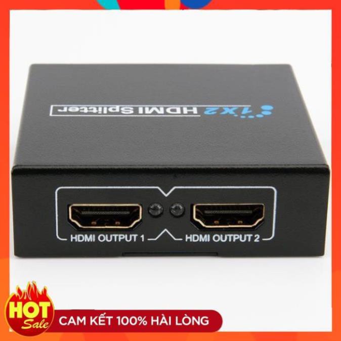 [Chính Hãng] Bộ chia HDMI 1 ra 2 – HDMI Splitter 1x2_Bộ chia HDMI Switch 1 ra 2 Full HD 1080 đen