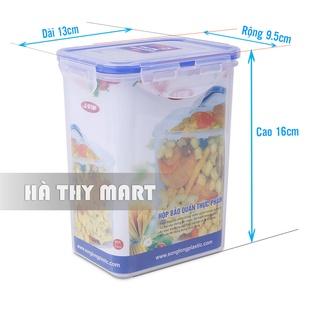 Hộp nhựa trong suốt đựng thực phẩm tủ lạnh Four Lock 2506 1220ml