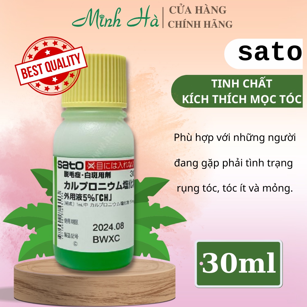Tinh chất kích mọc tóc thảo dược Sato/ Chosei  Nhật Bản 30ml giúp tóc chắc khỏe