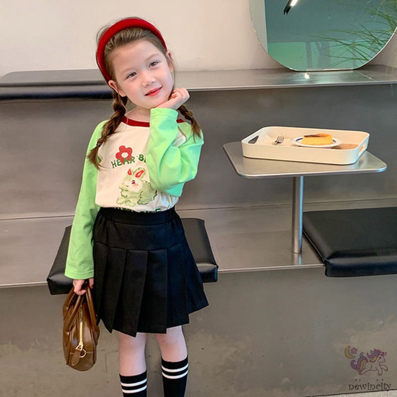 Áo Thun Dài Tay In Hoa Cho Bé Gái