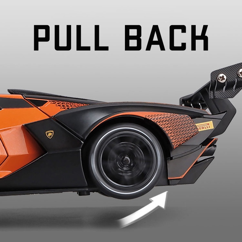 Mô Hình Xe Hơi Lamborghini SCV12 Bằng Hợp Kim Tỉ Lệ 1: 24 Có Đèn Và Nhạc