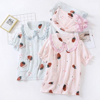 Pijama Bầu sau Sinh vải xô Muslin cao cấp mặc bầu và ở cữ N24