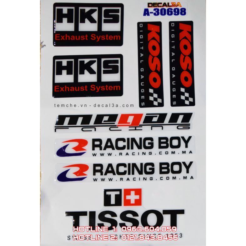 Tem Tấm logo decal Dán xe