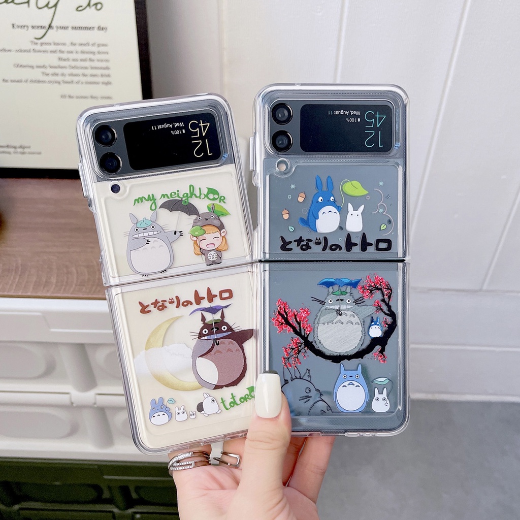 Ốp Điện Thoại Cứng Chống Sốc Họa Tiết Pikachu / Totoro Dễ Thương Cho Samsung Z Flip 3 5G Zflip3