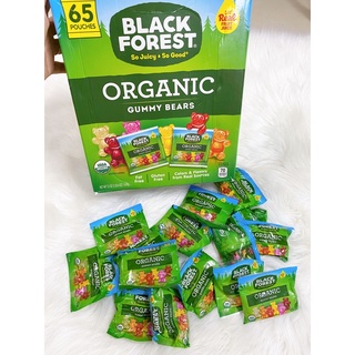 HÀNG MỸ Kẹo dẻo gấu Black Forest Organic hộp 65 gói.