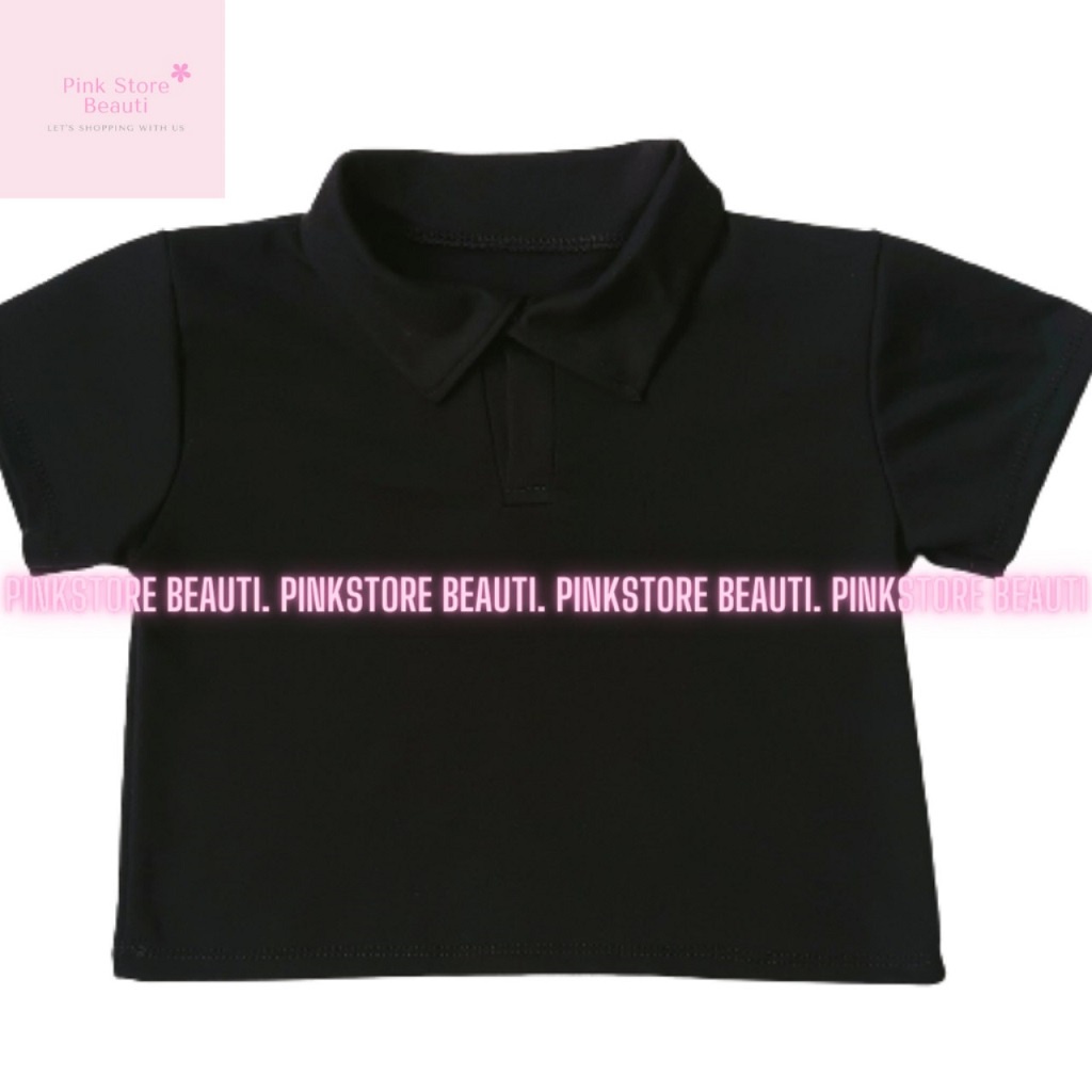 Áo CROPTOP cổ bẻ POLO nữ 100% cotton co giãn 4 chiều ôm dáng cực đẹp | BigBuy360 - bigbuy360.vn