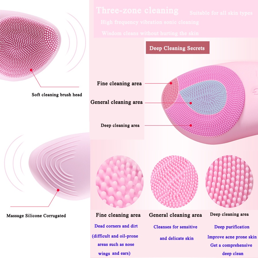 Bàn Chải Silicone Massage Mắt Làm Sạch Sâu Và Làm Săn Chắc Da