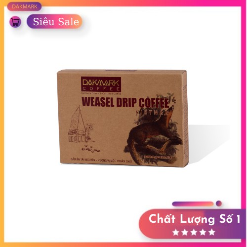 Cà phê túi lọc chồn TDQ - Hộp 6 gói 60gram
