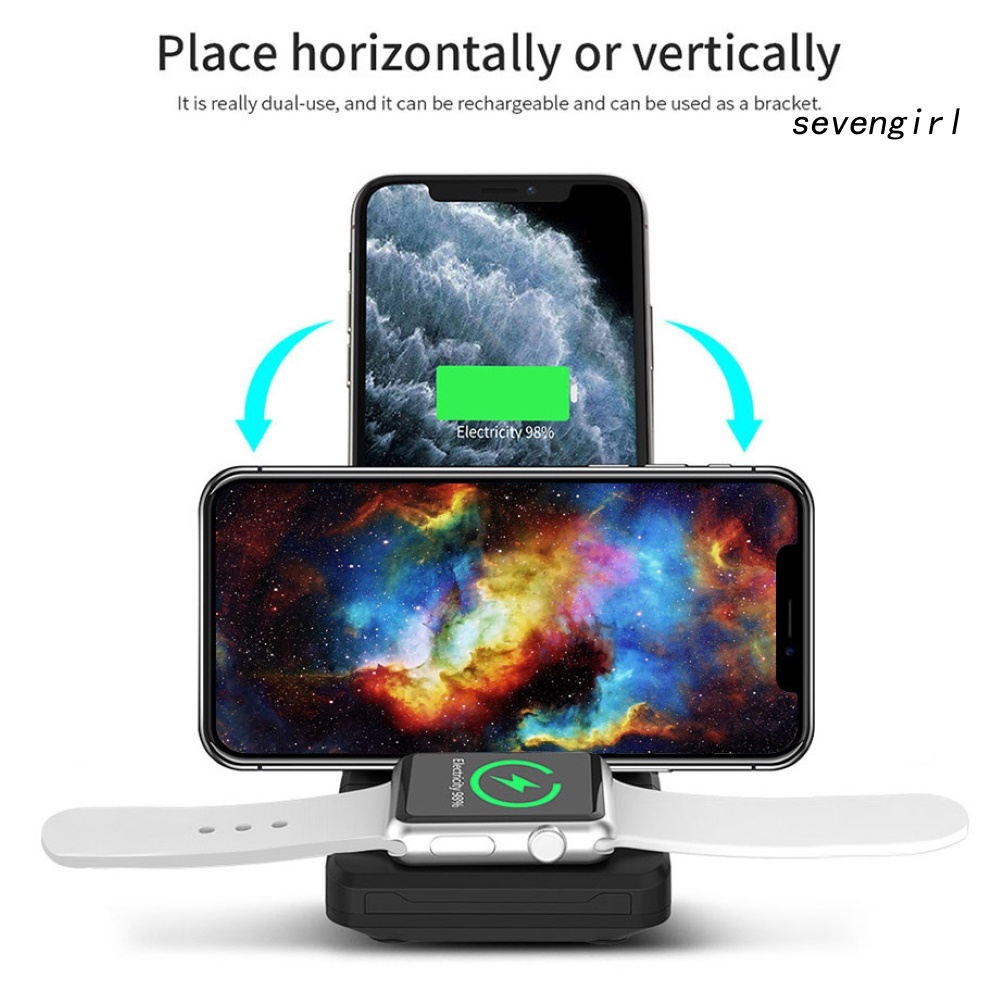 Đế Sạc Nhanh Không Dây Sev-15W Qi Cho Apple Watch 5 4 For Airpods Pro
