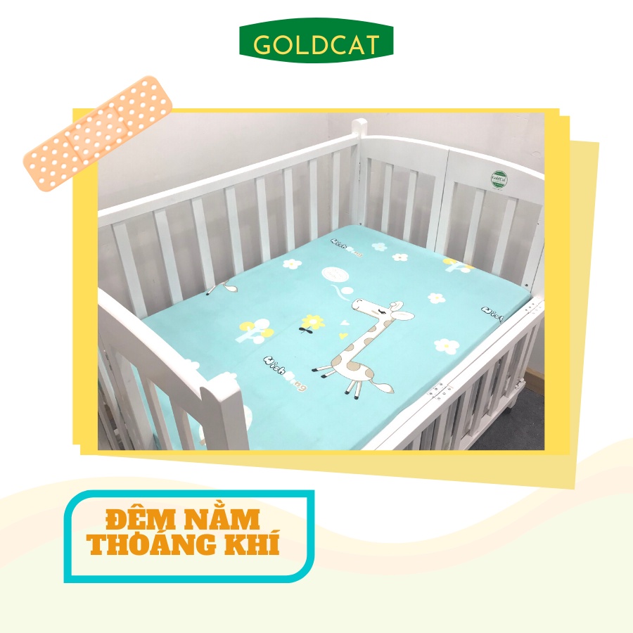 ĐỆM CŨI CHO BÉ GOLDCAT- ĐỆM BÔNG ÉP DÀY 5CM, ĐÀN HỒI TỐT, VỎ BỌC CÓ KHÓA KÉO THUẬN TIỆN, NHIỀU KÍCH THƯỚC