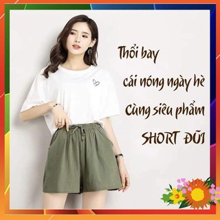 Quần đùi, quần short nữ chất đũi mặc siêu mát