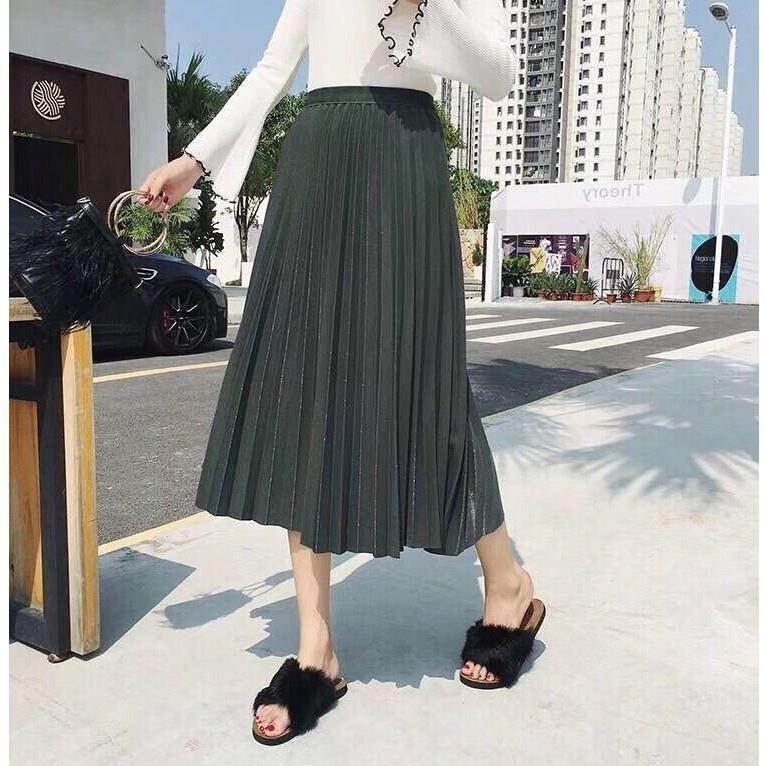 Chân váy nhũ xếp ly | BigBuy360 - bigbuy360.vn