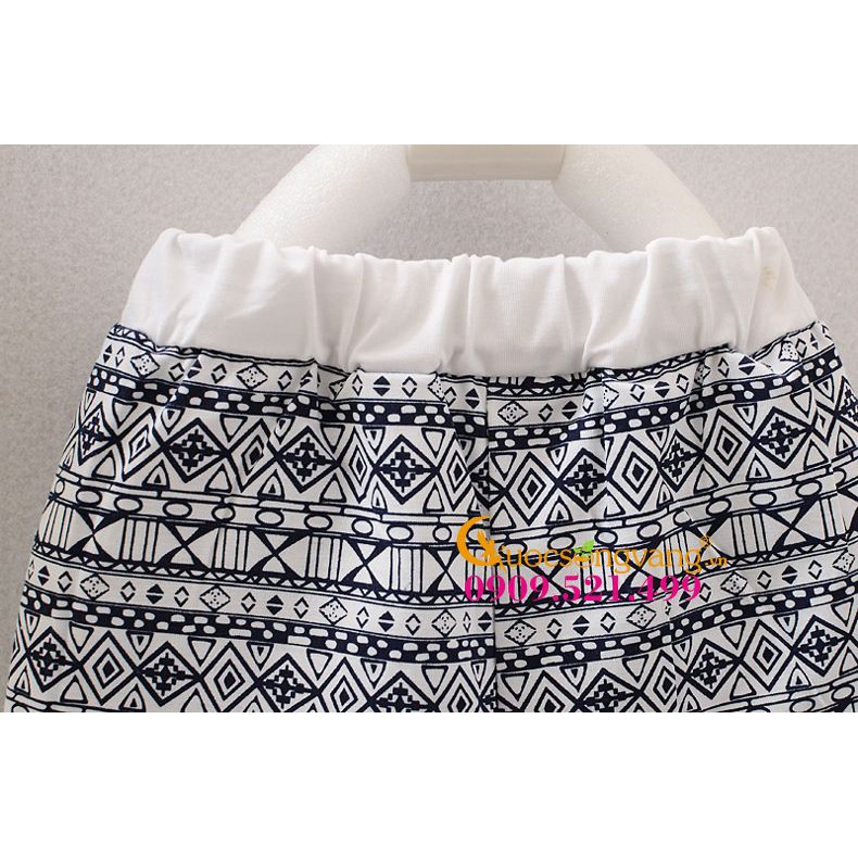 Bộ quần áo bé gái cộc tay set đồ bé gái đẹp GLSET025 vàng Cuocsongvang