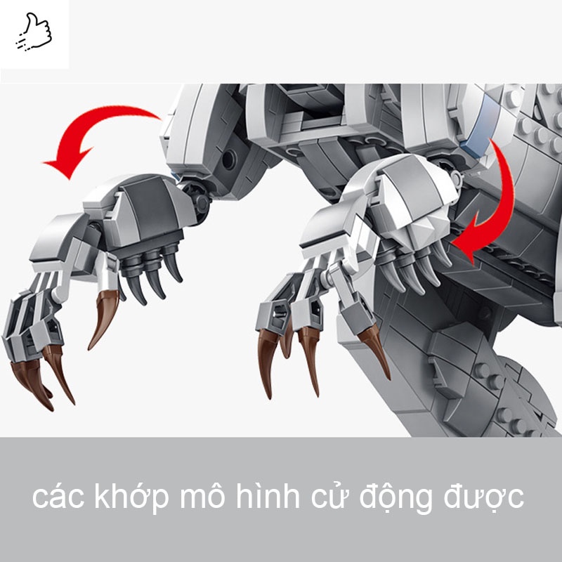 Đồ Chơi Lắp Ráp Xếp Hình Khủng Long Bạo Chúa Tyrannosaurus Rex No 61101,Tyrannosaurus Dragon No 61102 Với 1800+PCS