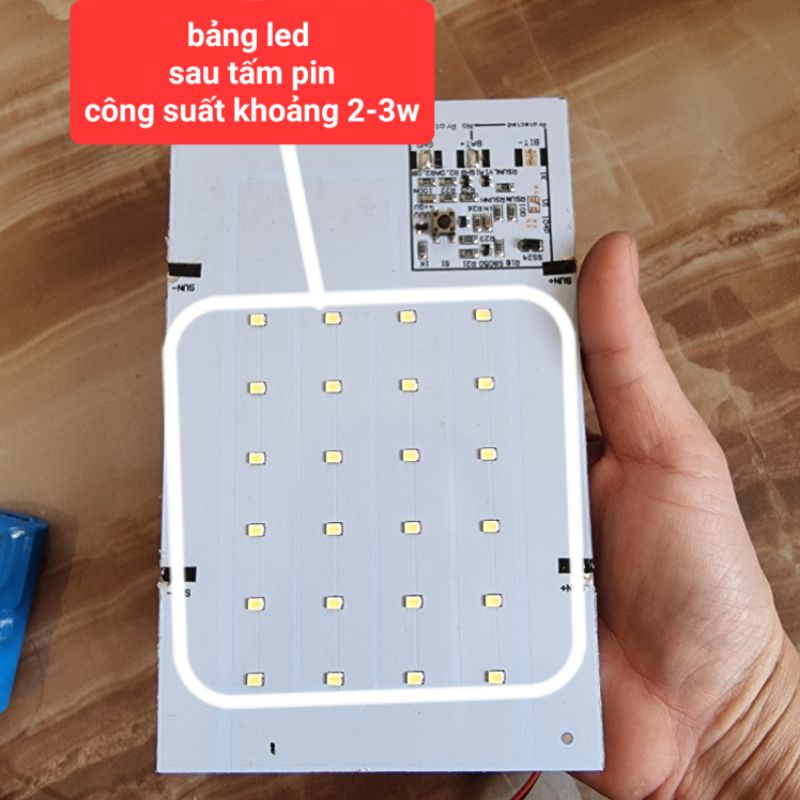 PIN MẶT TRỜI 5V 200mA + đèn led liền tấm pin tự động bật tắt điện