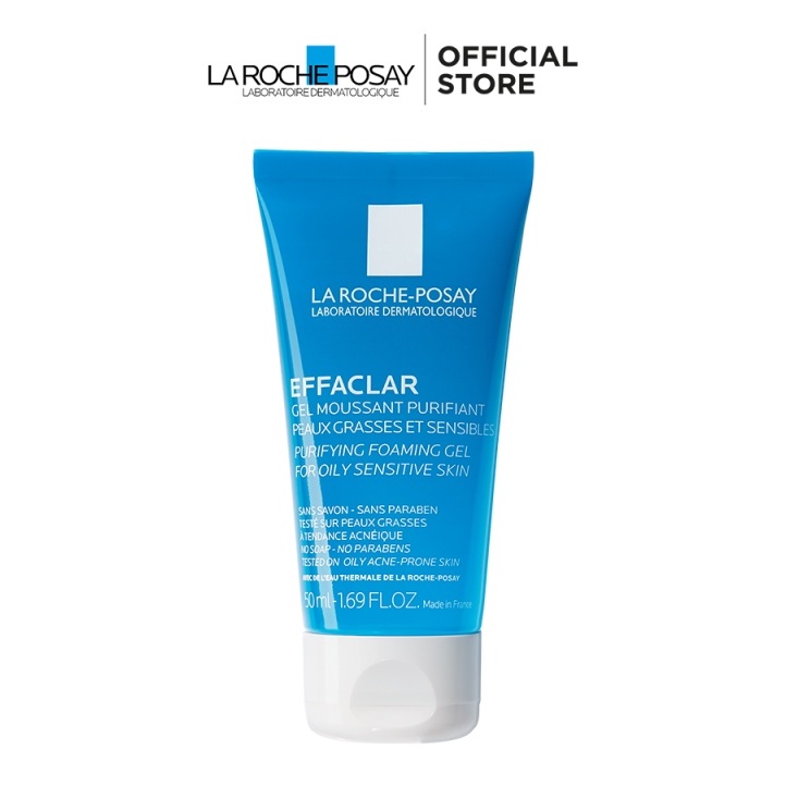 Gel rửa mặt làm sạch cho da dầu nhạy cảm La Roche-Posay Effaclar 50ml