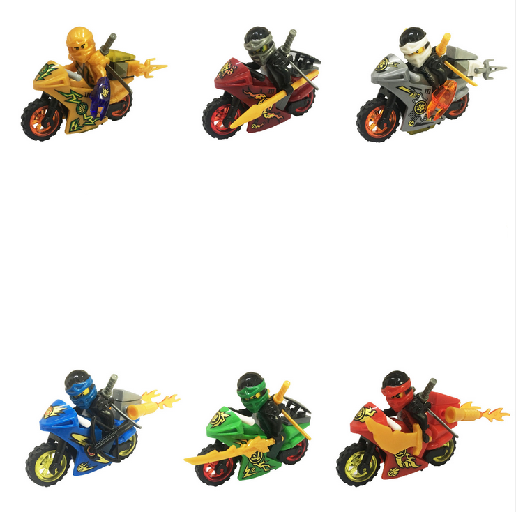 1 Mô Hình Xe Mô Tô Ninjago Mini Kèm Vũ Khí