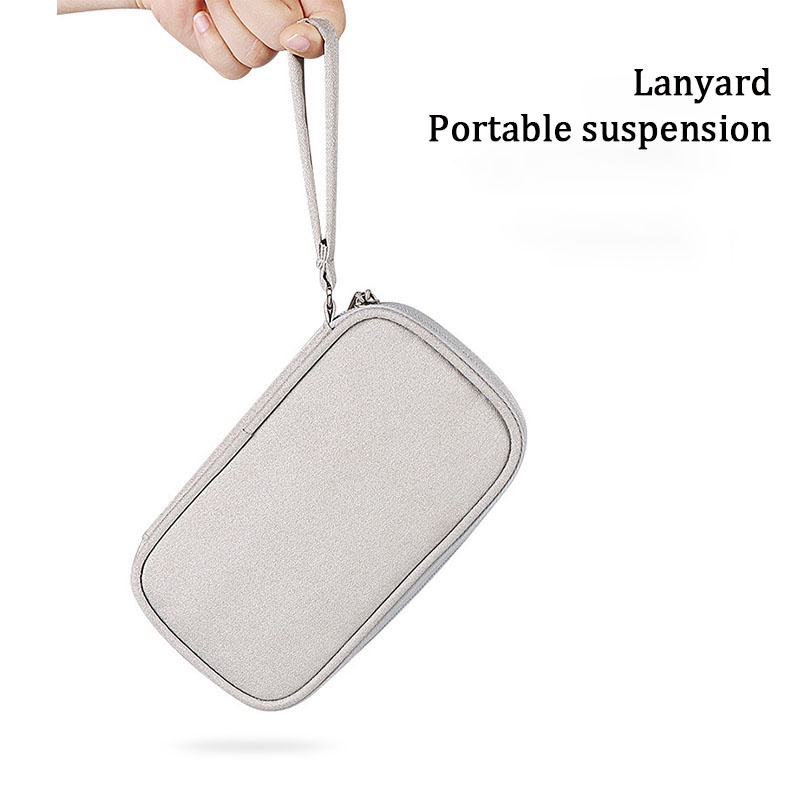 Túi đựng dây cáp/tai nghe kỹ thuật số có khóa kéo di động sắp xếp gọn gàng