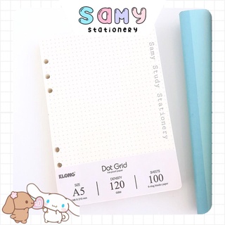 Ruột sổ còng Giấy refill sổ còng KLONG A5 6 lỗ 100 tờ ghi chép bài học nhật kí take notes bullet journal