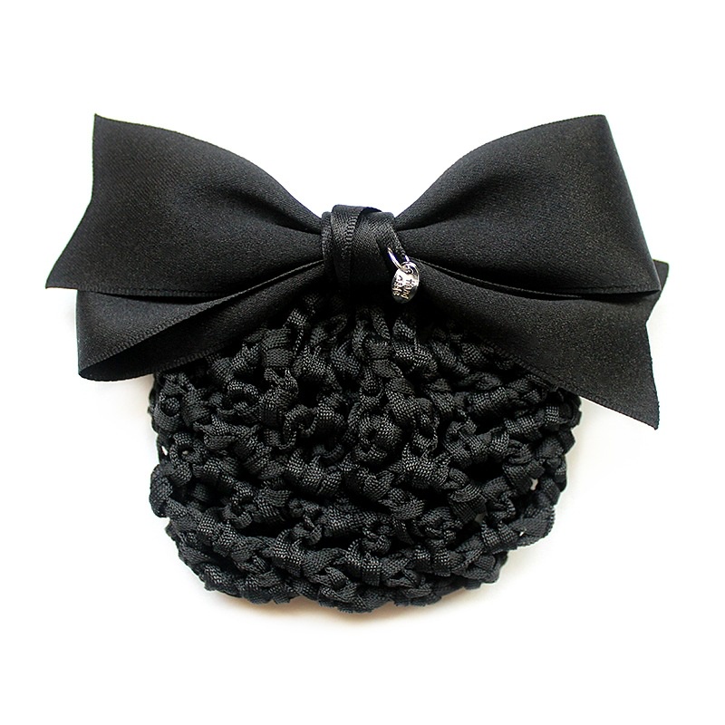 Kẹp tóc túi lưới búi tóc đính nơ thời trang