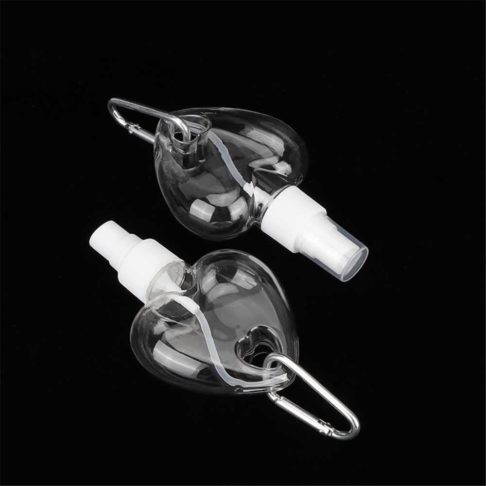 [Hàng mới về] Bình rỗng có vòi xịt hình trái tim bằng nhựa dung tích 50ml thiết kế đáng yêu độc đáo