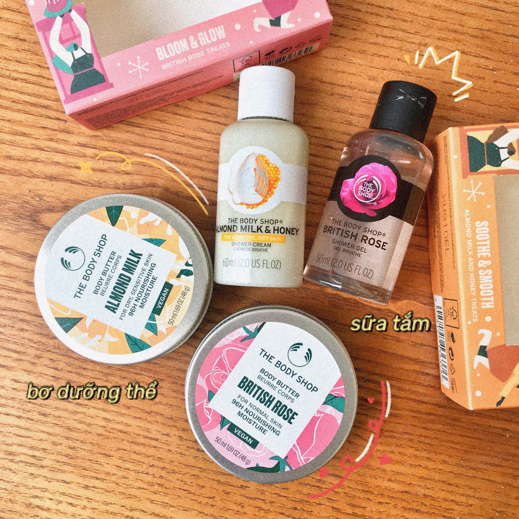 Set Sữa tắm và bơ dưỡng thể The Body Shop