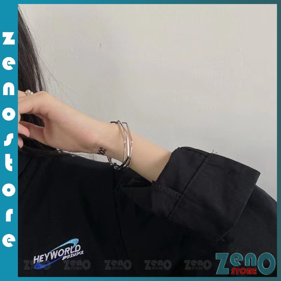 Lắc tay nữ ZEnO (full box), vòng tay titan basic LT09