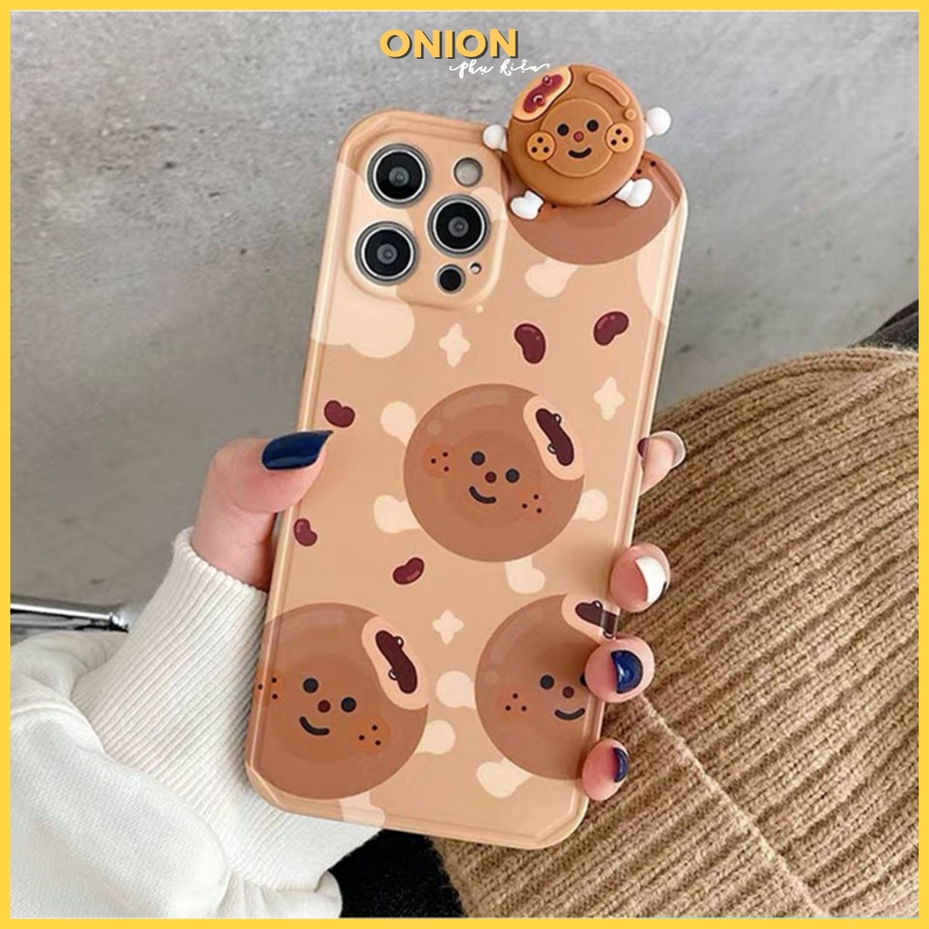 Ốp Onion bánh quy nâu dẻo Hàn Quố dành cho ip 11 12 Pro Mã 7 8 Plus X XsMax XR
