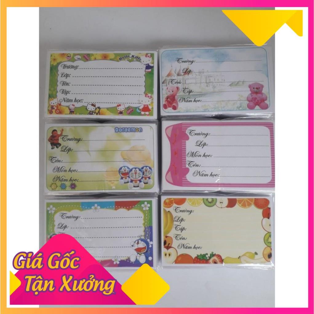 { kho sỉ } 40 chiếc nhãn vở học sinh dành cho bé trai và bé gái ( có keo dán sẵn ) Balo388 Shop