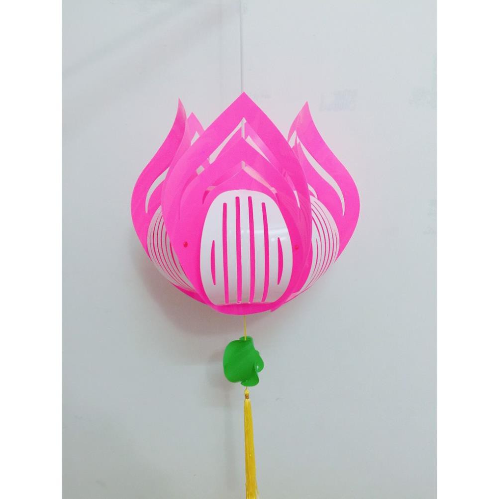 Lồng đèn Hoa Sen bằng nhựa xuyên sáng trang trí quán cafe sân vườn, chùa chiền, đường phố...