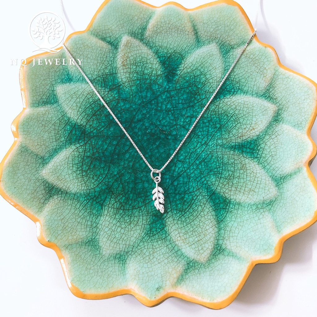 Dây chuyền bạc mặt chiếc lá - NQ Jewelry