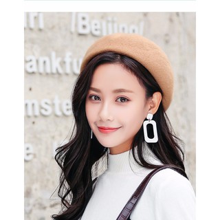 Mũ nồi dạ Beret có dây rút