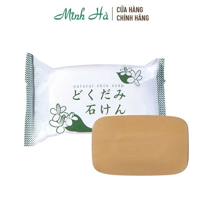 Xà phòng Dokudami Natural Skin Soap 130g cho mặt &amp; toàn thân chiết xuất diếp cá
