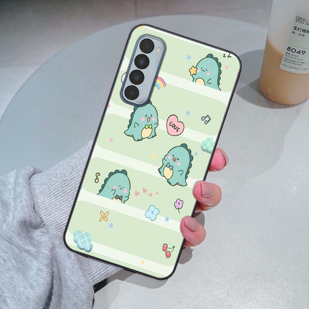 Ốp Oppo Reno4 /  Reno4 Pro / Reno 4 in hình khủng long Dino siêu dễ thương
