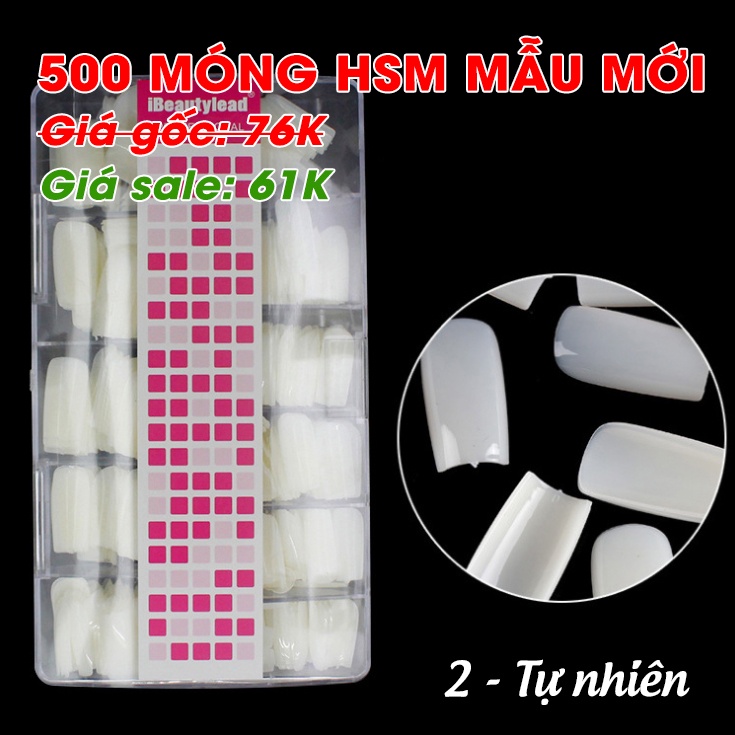 Hộp 500 móng úp cao cấp iBeautyLead (HSM mẫu mới)