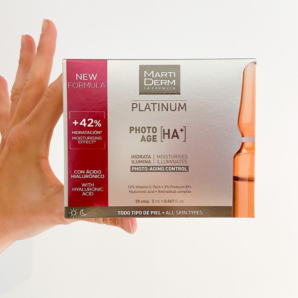 [TEM CÔNG TY] Tinh Chất Giúp Cấp Ẩm, Làm Sáng Và Chống Lão Hóa MartiDerm Platinum Photo Age HA+ with 15% Vitamin C H.A