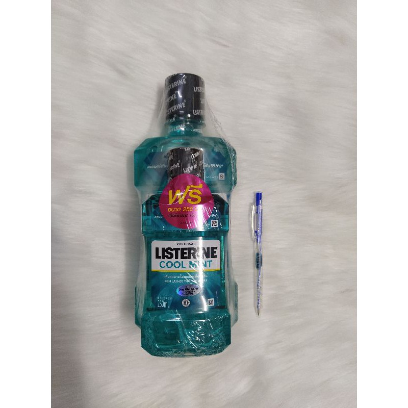 Combo 2 chai nước súc miệng Listerine Cool Mint Thái Lan (250ml+750ml)