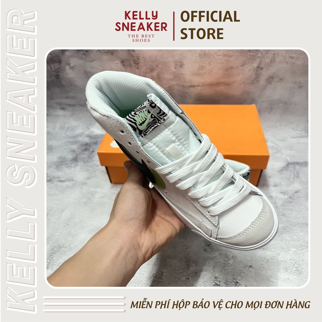 Giày Thể Thao Sneaker Blazer Mid 77 Double Swoosh "White Vapor Green"