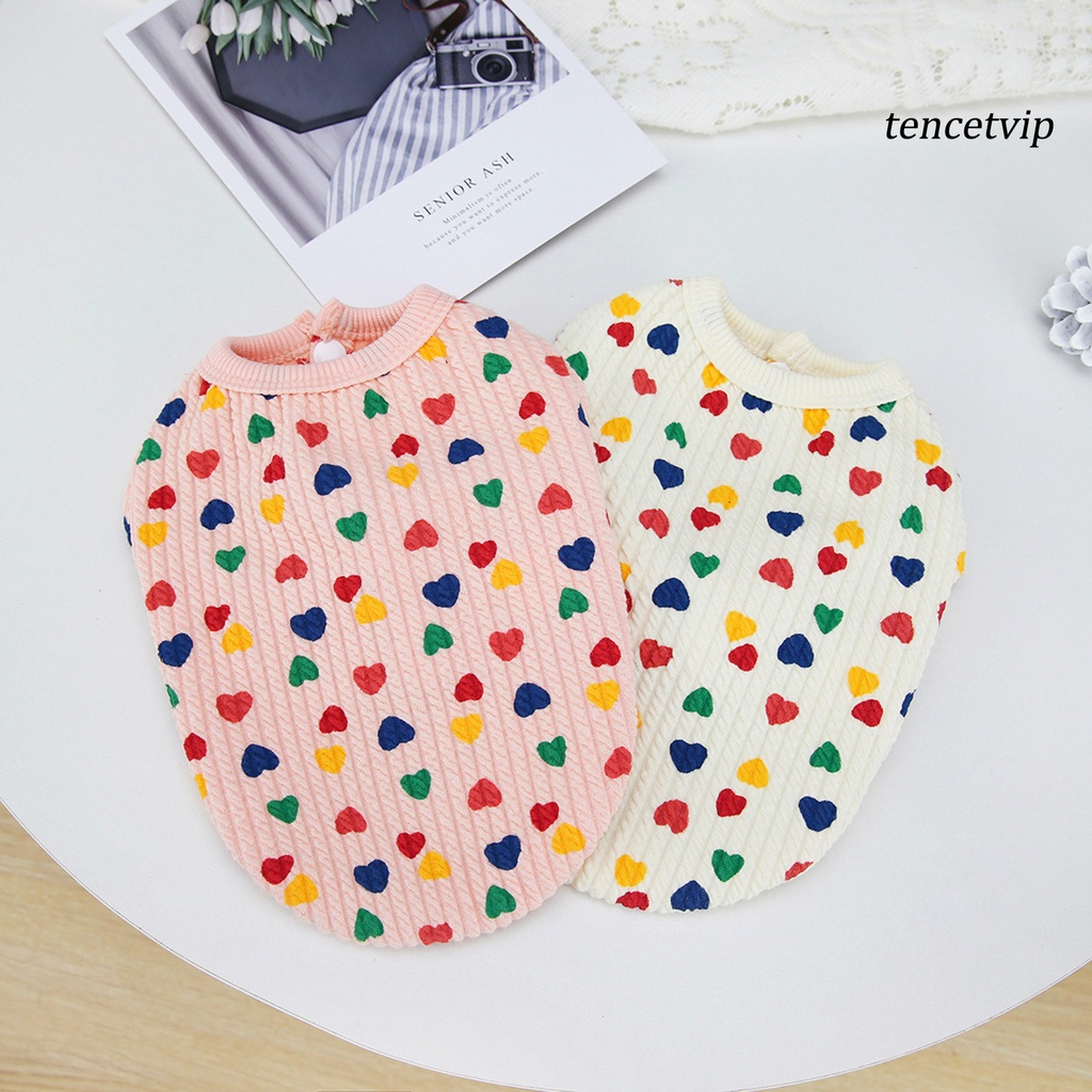 Áo cardigan in hình trái tim dễ thương thân thiện với làn da dành cho cún cưng
